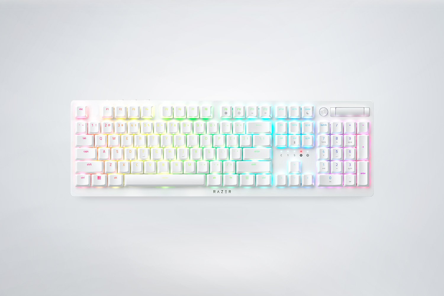 Клавіатура бездротова Razer DeathStalker V2 Pro Wireless Purple Switch ENG White (RZ03-04363500-R3M1) 